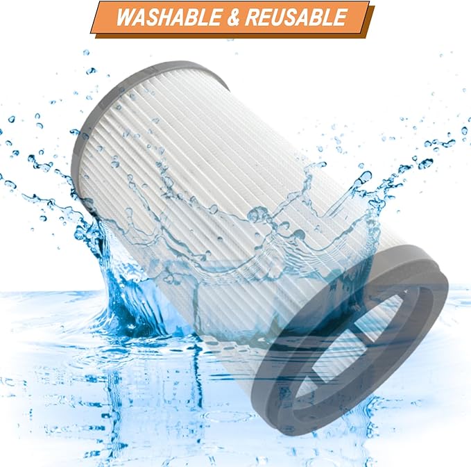 P770 Vacuum Filter Compatible with Ryobi 18-Volt ONE+ 6 Gal Cordless Wet Dry Vacuum Filter 313052002 (2 Packs，Grey)