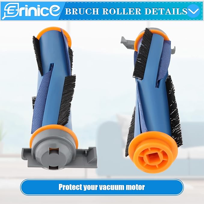 Replacement Parts for Shark AI Robot Vacuum AV2501S AV2501AE RV2502AE RV2520AOUS AV2510AOUS RV2610WA Accessories Kit with Main Roller Brush Filters, Foam & Primary Filters, Side Brushes