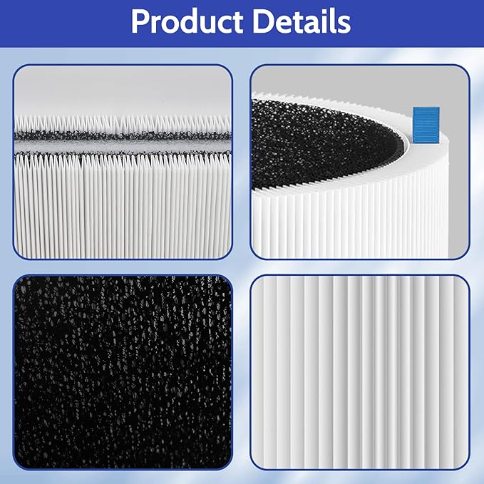 2 Pack 211i Max Replacement Filter Compatible with Blue Pure 211i Max Air Purifier, H13 211iMax Replacement Filter, Compared Part F2MAX
