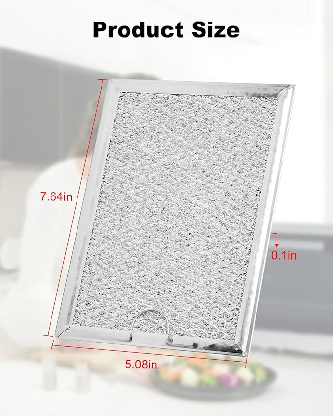 2 Pcs Microwave Grease Filter Fit for GE JVM6175EK5ES JVM6172SK5SS JVM6175SK5SS JVM6175YK5FS