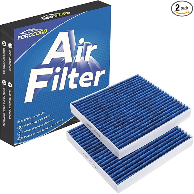 2-PACK HEPA Cabin Air Filter Fits for Tucson Kona Veloster VELOSTER N VENUE Soul Sportage SELTOS Activated Carbon Cabin Filter Replacement 97133-D1000 97133-D3000 CF12160 Accessories