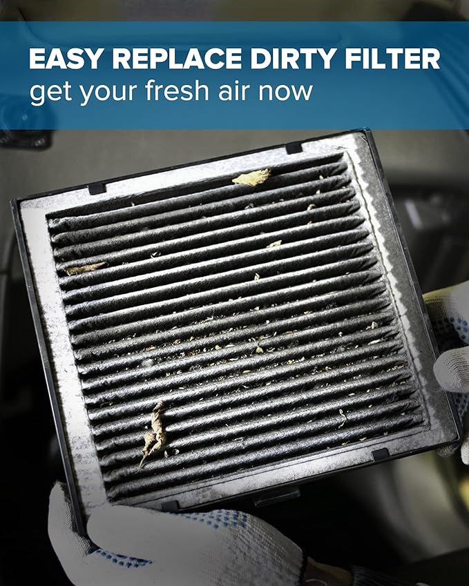 PHILTOP Cabin Air Filter, Replacement for ACF022 (CF11671) CX7, RAM1500, 2500, 3500, 4500, 5500, Premium Cabin Filter with Activated Carbon Filter Up Dust Pollen Odor