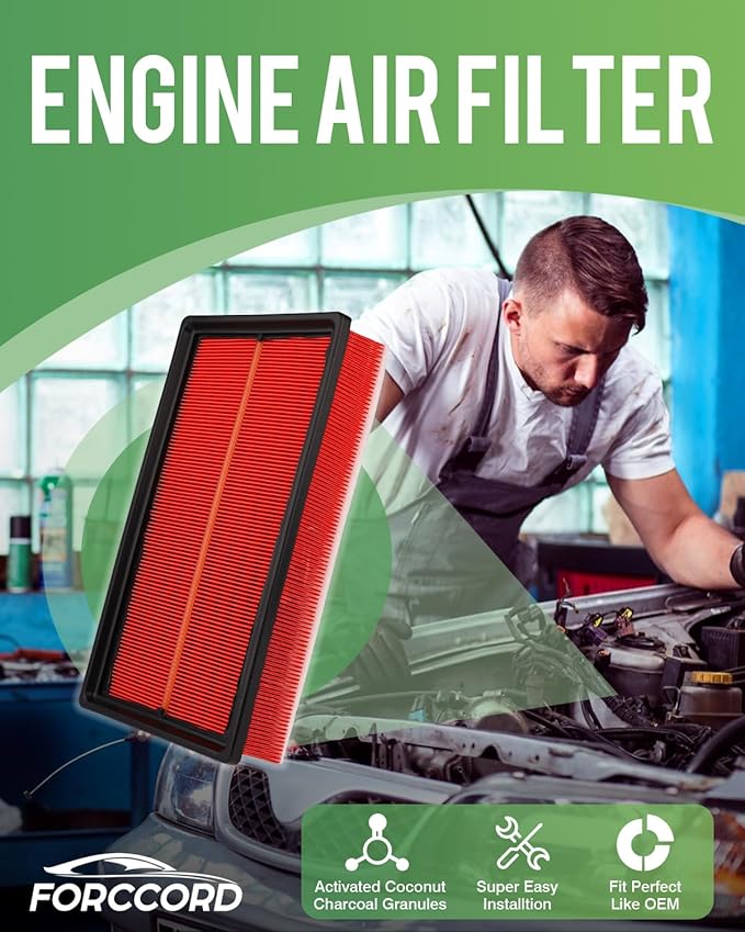 Cabin & Engine Air Filter Fit for Volkswagen Atlas 2018-2023 2024 2025 2.0L 3.6L Activated Carbon Cabin Filter Replacement CF11643 3QF129620 Atlas Air Filter for my car