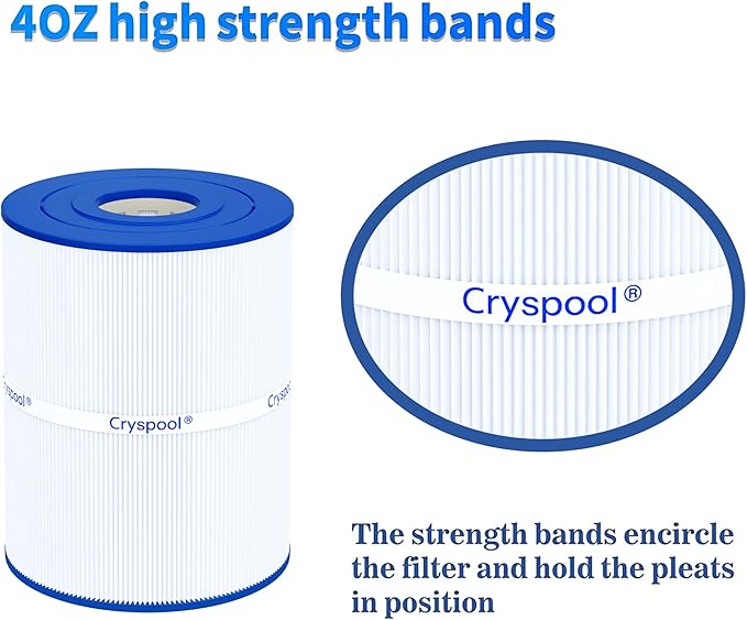 Cryspool® pwk65 Compatible with Watkins 31114, Hot Spot spa Filter, C-8465, FC-3960, 71827, 71828, Watkins 65 sq.ft hot tub Filter, 2 Pack