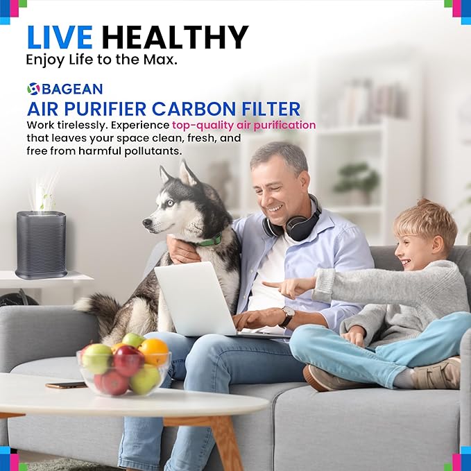 Bagean Activated Carbon Pre Filter A Replacement - Compatible with Honeywell HPA200 Air Purifier Series - Fits Honeywell HPA200 Prefilter A - Air Filters Absorb Odors and Freshen Your Home (6-Pack)