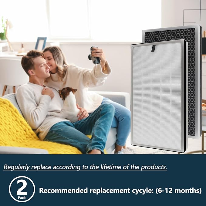 112 Replacement Filter Compatible with MA Series 112 V2.0 Air Purifier, 3-in-1 H13 Filtration True HEPA Activated Carbon Filter, (2 Pack)