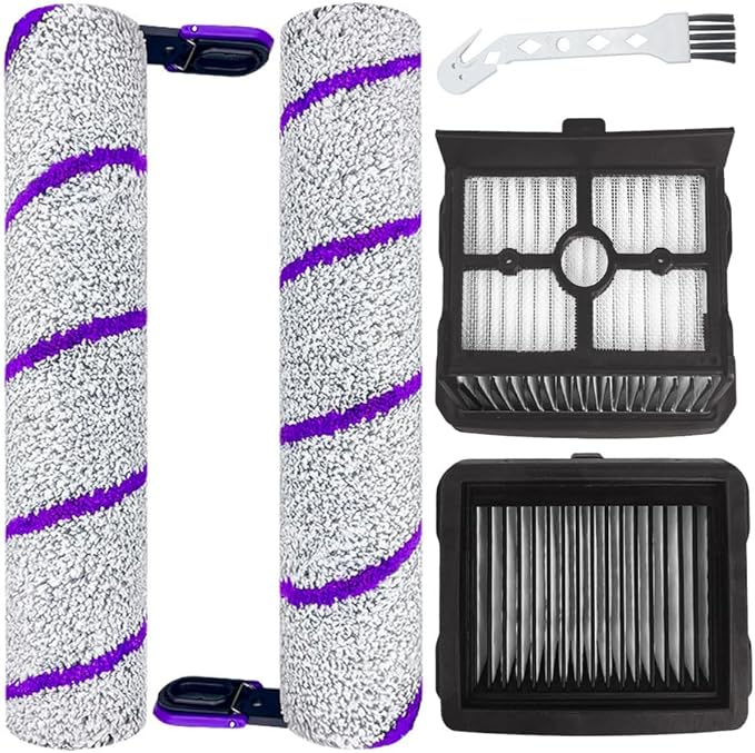Brush Rollers And Filters Replacement Kit Compatible With Narwal S20 Pro Wet Dry Vacuum Cleaner, Accessories Include 2 Hepa Filters＆2 Brush Rollers