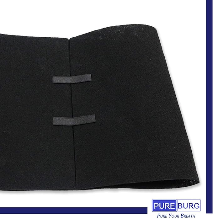 PUREBURG Carbon Filter,Cut-to-Fit Carbon Pad 16 x 48 inches for Charcoal Sheet fits Range Hoods Furnace Filters, Air Purifier,Food cycler filter. Kitchen Compost Bins,Removes Odor VOC, 2-Pack