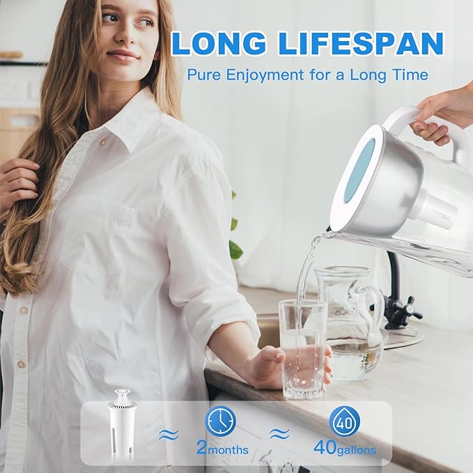 Water Fiter Replacement Fit for Brita Water Filter & Pitchers, Water Pitcher Filter Compatible with Brita Classic, Mavea, Ob03, 107007 35557, Reduce Chlorine and Heavy Metals (3)