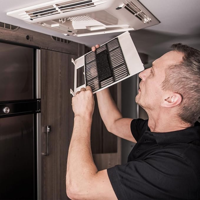 SUNCARACCL RV AC Filters Replacement, 16 x 40 x 1/4 Inch RV Air Conditioner Filters, Can Cut to Fit Air filter for Motorhome Travel,Travel Trailers, Camper RV Accessories