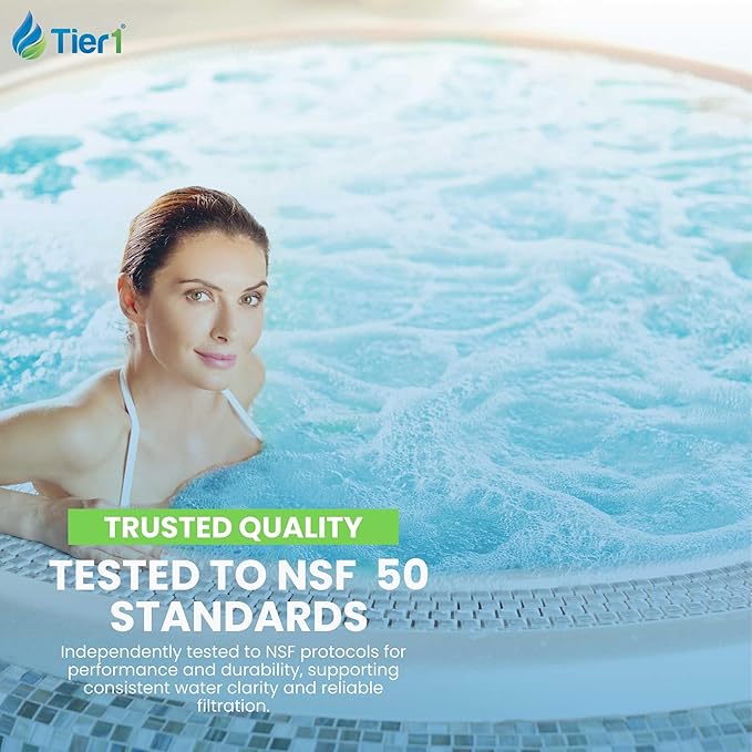 Tier1 Replacement for Waterway Spa Filter 817-4050 – 4 Pack | Compatible with Teleweir 50, Pleatco PWW50L, FC-0172, 4CH-949 | 13-1/16" x 5" | Trilobal Fabric | High Flow | Washable Filter Cartridge