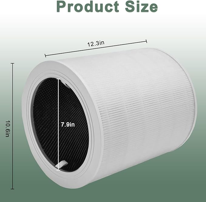Core 600S Replacement Filter Compatible with LEVOIT Core 600S Air Purifi-er, 3-in-1 H13 HEPA Filter, High-Efficiency Activated Carbon, Compared to Part #Core 600S-RF
