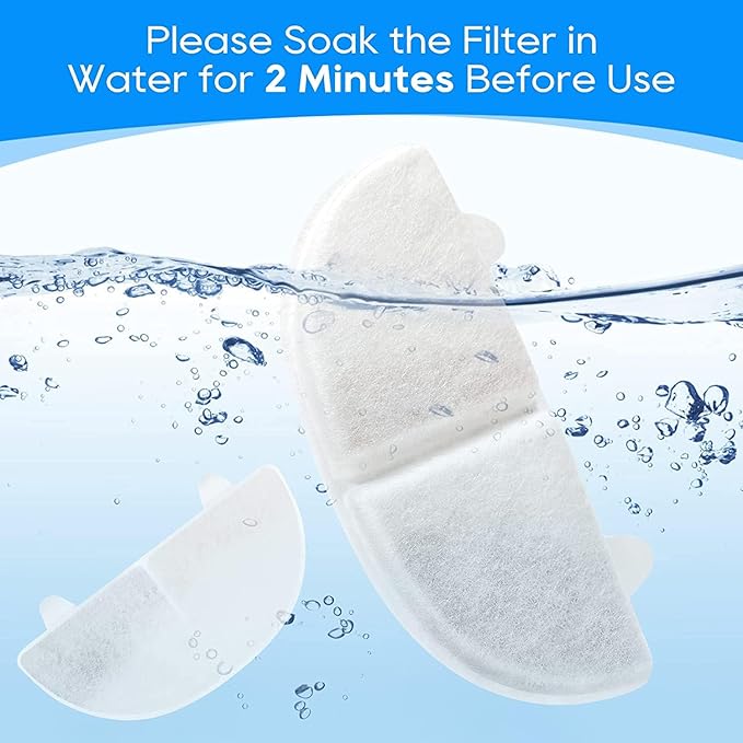 20 Pack Cat Water Fountain Filter Replacement Compatible with Homerunpet Pet Fountain Filters Replacement for Wireless Pumps Pet Fountain WF20/CF20