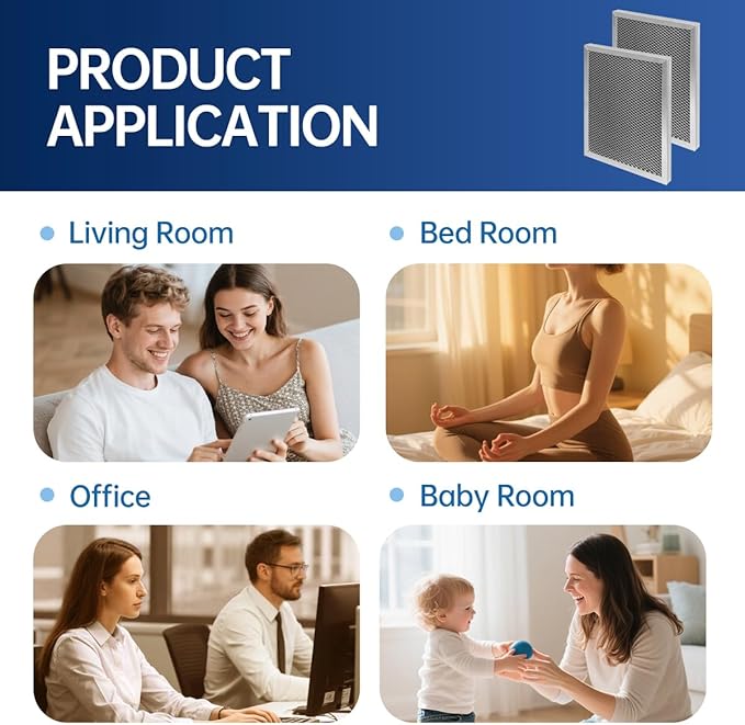 5443 Dehumidifier Filter MERV 8 Washable 10x12x1 Compatible with Whole-House Dehumidifiers Models 1830 1850 1852 and Ventilation Models 8191 8192 Replacement Filter 2 Packs