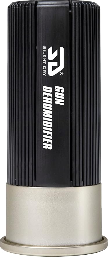 SILENT DRY Cordless Gun Safe Dehumidifier – Reusable Mini Dryer for up to 40L – Fast Rechargeable & Moisture Removal for Guns, Closet, Cabinet, Camera, up to 40L Safe, Shotgun Jr. – BLACK (1 Pack)