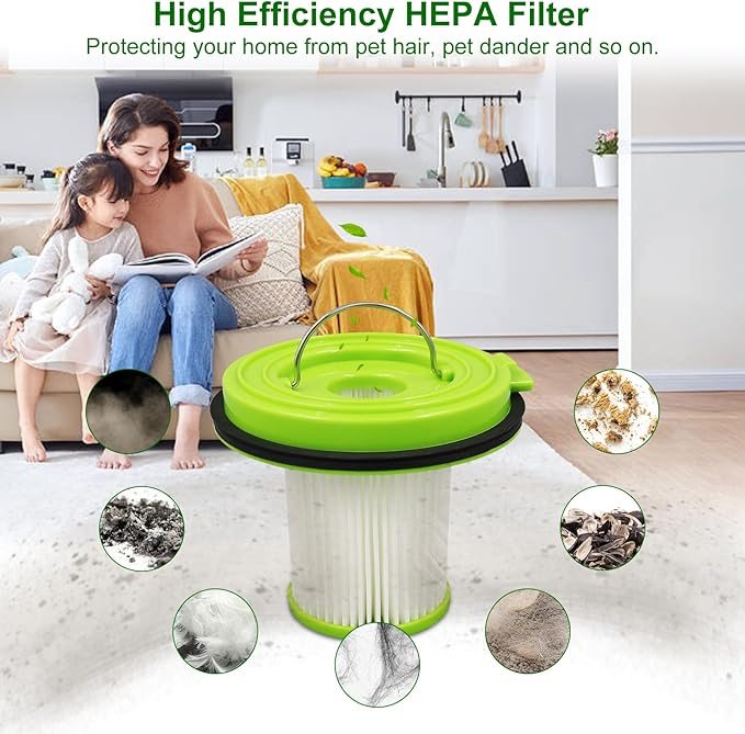 4 pack CleanView XR Pet Vacuum Features Filter Compatible With CleanView XR Pet 300W Lightweight Cordless Vacuum 3797V and 3789U, Part Number: 1638010