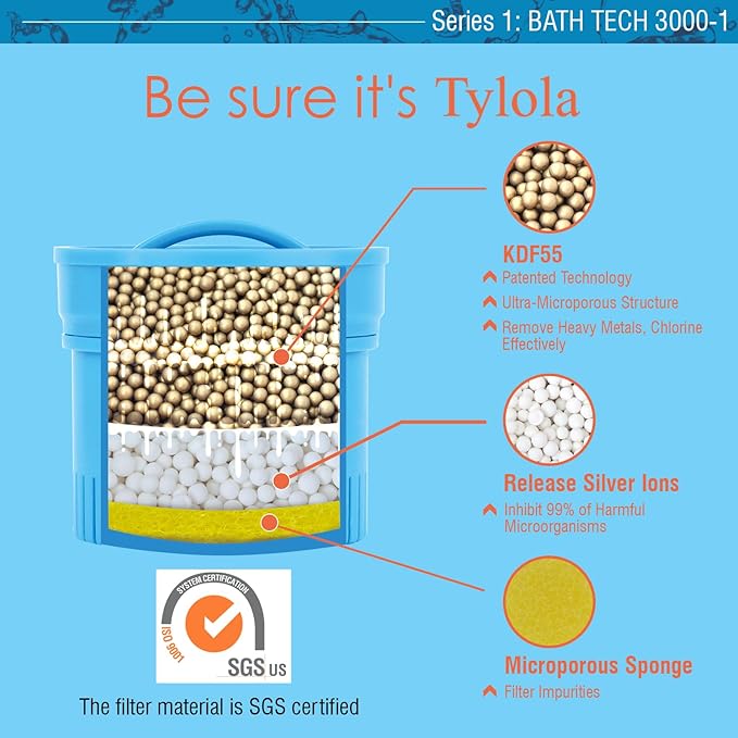 Bathtub Filter for Tub Faucet| Removes Chlorine & Heavy Metals |Bath Filter for Softer, Smoother Skin|Protects Skin & Hair |Suitable for Baby and Adult|Bath Tech 3000-1