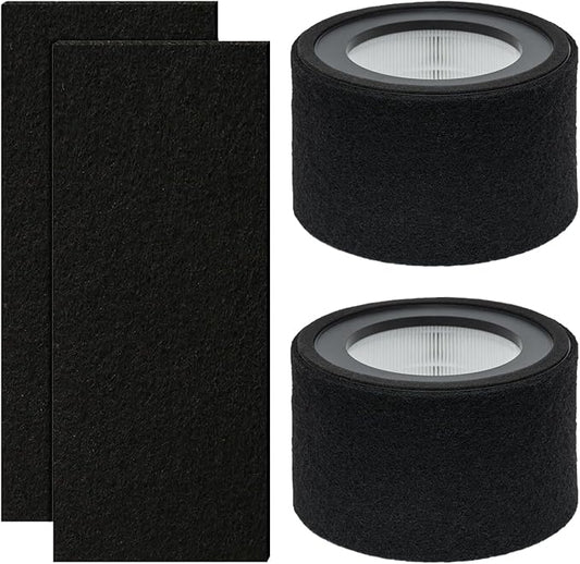 EE-5068 Filter Replacement, Compatible with Crane EE-5068 and Etery jt-8115m Air Purifiers, 3-in-1 H13 True HEPA Filter and Activated Carbon Filter, Part# HS-1946, 2 Pack