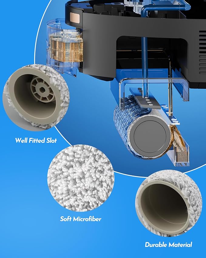 16 PCS Replacement Accessories kit Compatible with ECOVACS DEEBOT X9 Pro Omni Vacuum Cleaner Robot, 1 Main Brush, 4 Side Brushes, 4 HEPA Filters, 2 Mopping Rollers, 4 Dust Bags, 1 Cleaning Brush