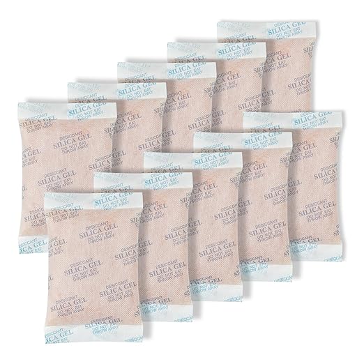 100 Gram (10 Packets) Silica Gel Packets, Desiccant Packs Silica Gel Desiccant Packets for Storage Rechargeable Moisture Absorbers Bags with Indicating Beads