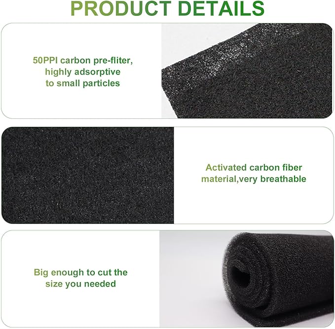 SUNCARACCL RV AC Filters Replacement, 16 x 40 x 1/4 Inch RV Air Conditioner Filters, Can Cut to Fit Air filter for Motorhome Travel,Travel Trailers, Camper RV Accessories