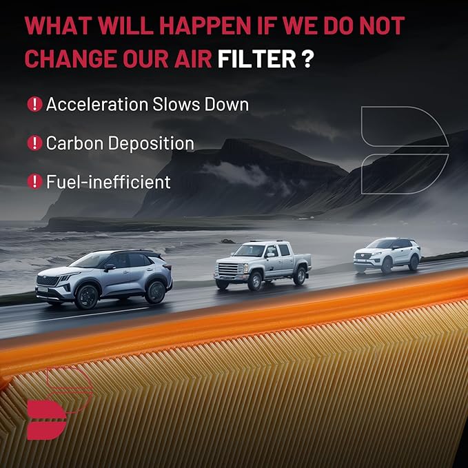 BDFHYK CA11257 Engine Air Filter Compatible with Chrysler 300 & Dodge Challenger Charger, 2011-2022, 3.6L 5.7L 6.4L, Replace# 4861746AA