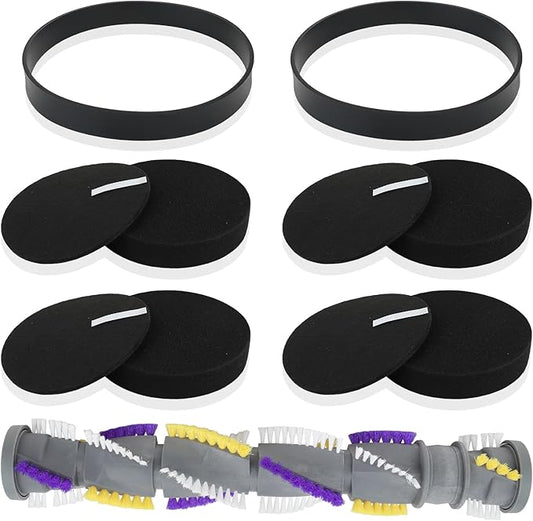 3197A Replacement Roller Brush for Bissell 2252 2253 2254 2489 Roller Brush&Filter&Belt for Bissell CleanView Swivel Rewind Pet Reach Vacuum Cleaner#1611230&1608225&1601972&1604947