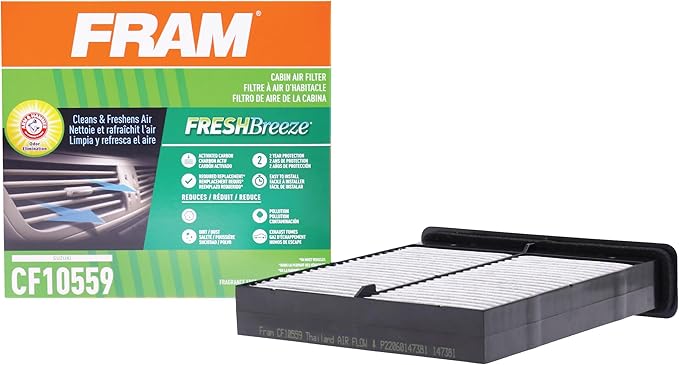 FRAM Fresh Breeze Cabin Air Filter Replacement for Car Passenger Compartment w/ Arm and Hammer Baking Soda, Easy Install, CF10559 for Select Suzuki Vehicles