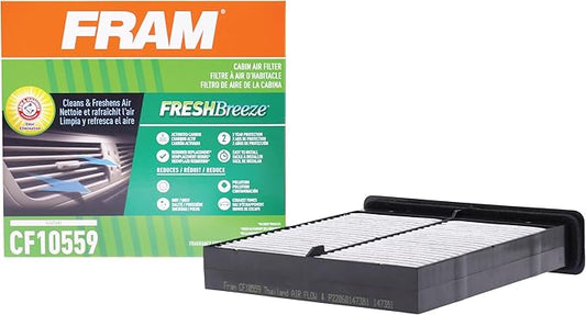 FRAM Fresh Breeze Cabin Air Filter Replacement for Car Passenger Compartment w/ Arm and Hammer Baking Soda, Easy Install, CF10559 for Select Suzuki Vehicles