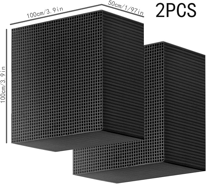 2Pcs Aquarium Cube Filter, Activated Carbon Aquarium for Ponds,Fish Tank,Stock Tank for Horses,4X4X2 Inch，eco Aquarium Water Purifier Cube