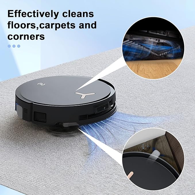 21Pcs Spare Accessories Compatible with ECOVACS DEEBOT X8 PRO OMNI/S14 PLUS Robot Vacuum Mop Replacement Parts with 6 Dust Bags, 4 HEPA Filters, 6 Side Brushes,3 Roller Mops,1 Main Brush,1 Brush