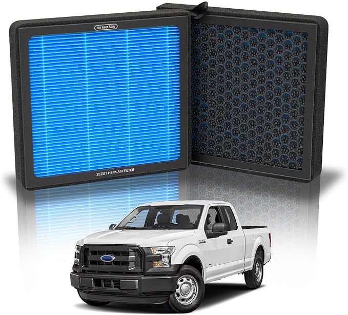 Cabin Air Filter CF12150 for 2015-2024 Ford F150, 2017-2023 F250 F350 F450 F550 Super Duty, 2018-2024 Lincoln Navigator and Expedition, Activated Carbon Beads and Honeycomb Structured