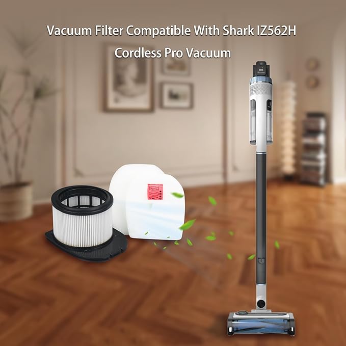Replacement Filter Compatible with Shark UZ565H,IZ862H,IZ800,IZ840H,IZ562H,IZ540H,Cordless Pro Vacuum,Part # XPSMFIZ700 & XFFKIZ700
