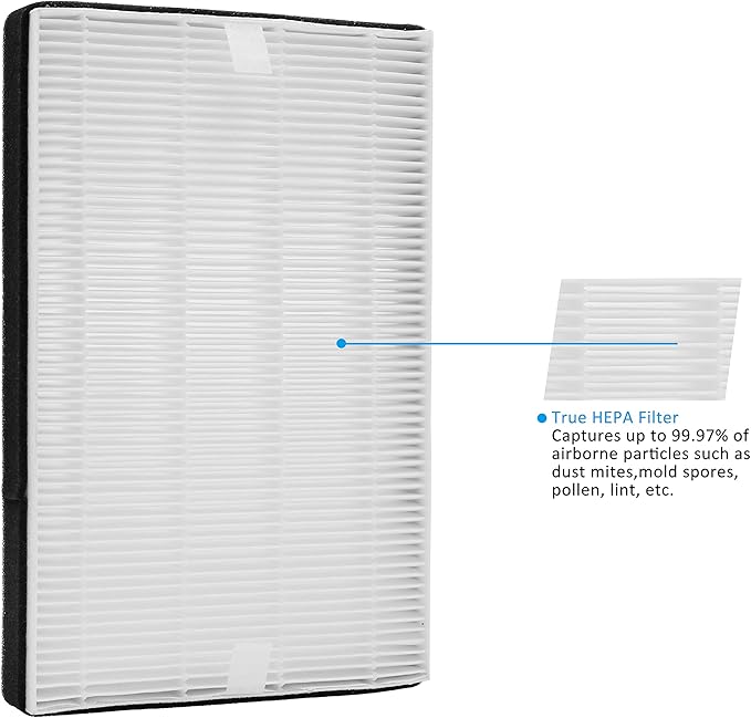 2 Packs F2 A2 H13 True HEPA Filter Replacement Compatible with 3M Filtrete Room Air Purifier Models FAP-C02WA-G2 FAP-C03BA-G2 FAP-T03BA-G2 FAP-SCO2N FAP-CO2-A2 FAP-CO3-A2 FAP-TO3-A2