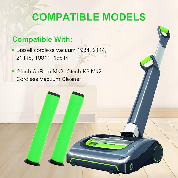 Vacuum Filter Compatible with Bissell AirRam Stick Vacuum Cleaner - Compare to Part # 1611215 for Models 1984 19844 1984B 1984C 2144 21448 19841 Replacement Filters Part(5 Pack)