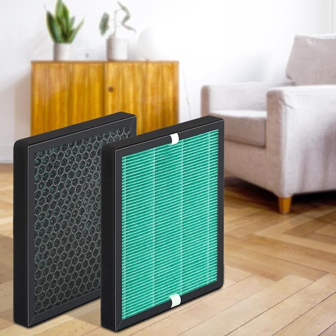 R1 P1801 P1802 Filter Replacement Compatible with YIOU R1 P1802 & Elechomes P1801, for Pet-Raising Families, Deep Green, 2 Pack