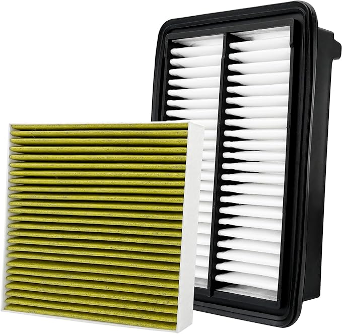 2PCS Cabin Engine Air Filter Kits Fits for CR V CRV CR-V Hybrid 2.0L 2023-2025, Accord Hybrid 2.0L 2023-2025,Civic Hybrid 2.0L 2025, Replacement for CF11182, 80292-TF0-G01, 172206MAJ01