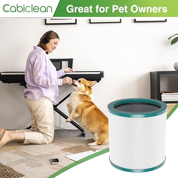 TP01 HEPA Filter Replacement Compatible with Dyson Tower Purifier Pure Cool Link TP01, TP02, TP03, AM11, BP01 Models, Replace Part 968126-03 (1 Pack)