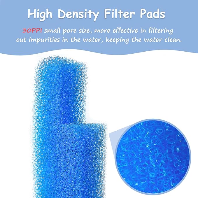 SHIGATSU 12 Pack Replacement Aquarium Sponge Foam Filter Pads for Seachem Tidal 35 Filter