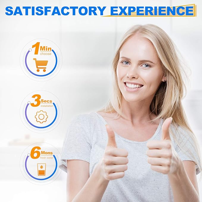 GOLDEN ICEPURE 4396508 Refrigerator Water Filter Replacement for EveryDrop Filter 5, EDR5RXD1, 4392857, 4396510, Clch100, 46-9010, NLC240V, 8212491, WF285 5PACK