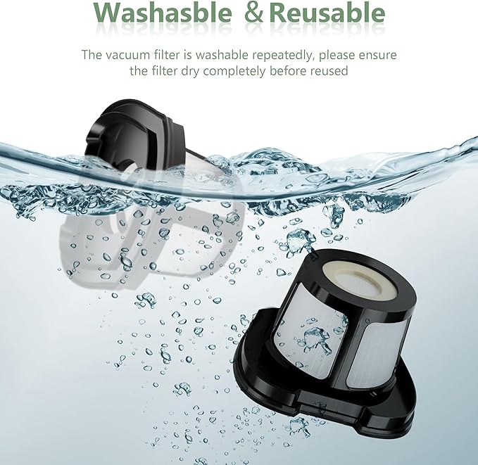 Improvedhand 2390A 2284W Vacuum Filter Replacement for Bi-ssell Pet Hair Eraser Filter Hand Vac 2390, 2389, 2284W Compare to Parts # 1614212 1614203 1614204, 4-Pack