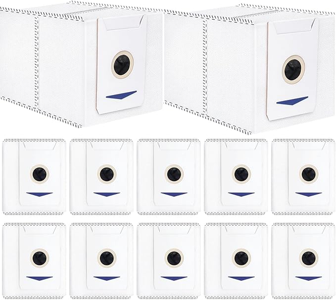 12 Pack Replacement Dust Bags for Yeedi M12 PRO+ Robot Vacuum Cleaner Spare Parts Accessories, 3.9L Large Capacity Dirt Disposable Vacuum Bags