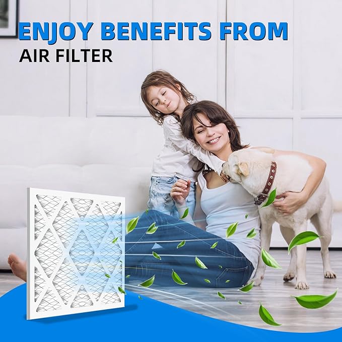(6 Pack) 20x30x1 Furnace Air Filters, MPR 1900 & FPR 10, MERV 13 Pleated Air Filter (Actual Size: 19.50" x 29.50" x 0.75")