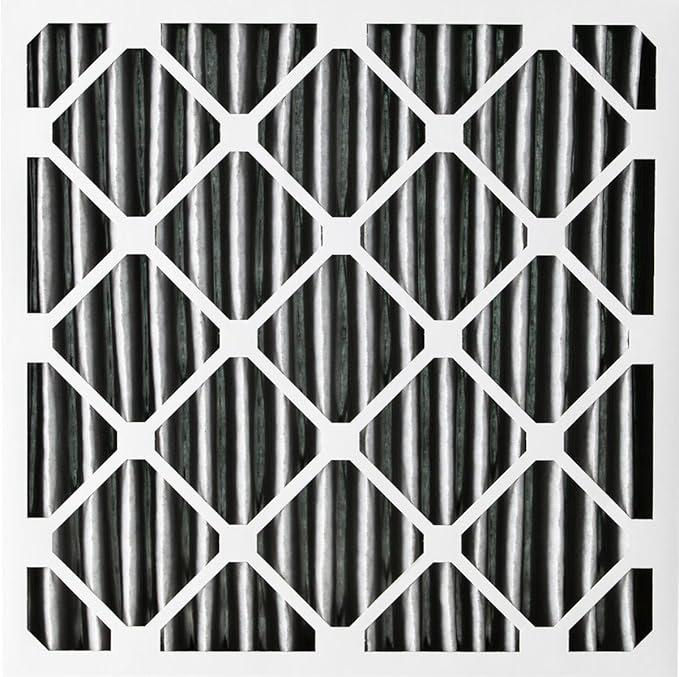 Nordic Pure 20x20x1 (19 1/2 x 19 1/2 x 3/4) Furnace Air Filters MERV 12 Pleated Plus Carbon 2 Pack