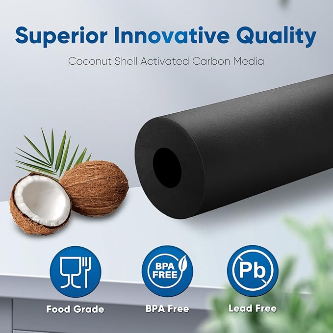 PUREPLUS DW80/90 Under Sink Water Filter, Replacement for Aqua-Pure AP-DW80/90, AP-DWS1000, Kohler K-201-NA, Kohler K-202-NA (Pack of 2), WF60-80/90,WD-W60-80/90. MODELNo: PP-WFC1003/1004