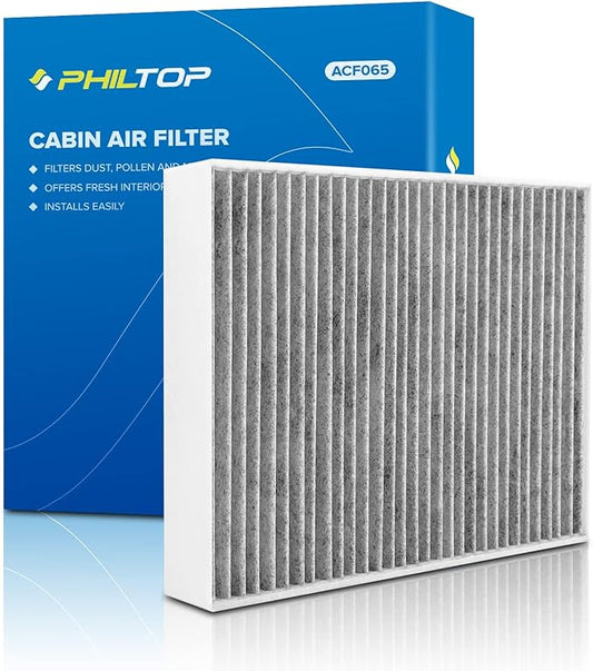 PHILTOP Cabin Ail Filter ACF065(CF11472), Replacement for 228I, 230I, 320I, 328D, 335I, 340I, 428I, 430I, M235I, M240I, M3, M4, Premium Cabin Filter with Activated Carbon Filter Up Dust Pollen Odor