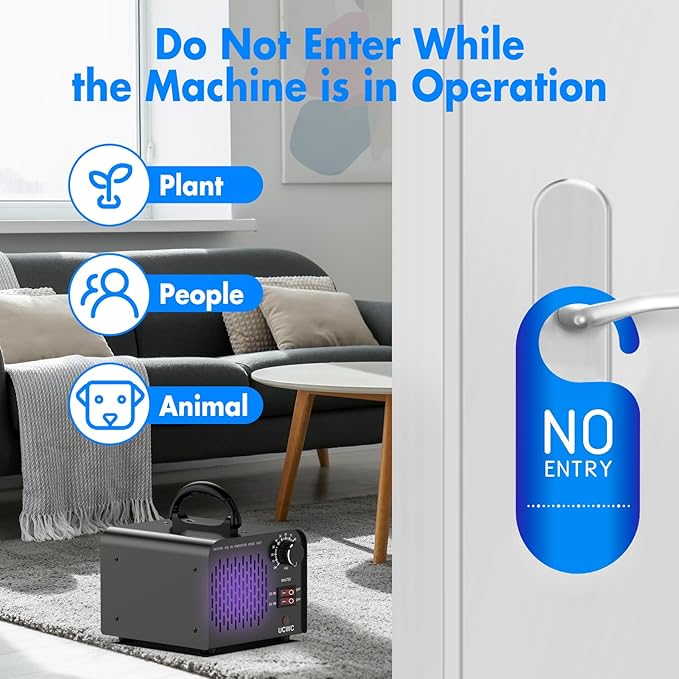 Ozone Generator 58,000mg/h, High Capacity Ozone Generator, Home and Commercial Ozone Machine Odor Removal, Ideal for Car, Home, Smoke, Pet, etc (Black) - by UCWC