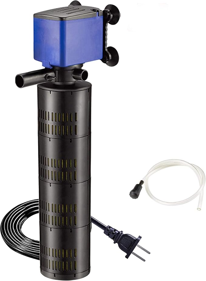 660 GPH Internal Filter Submersible Pump - 3 in 1 Aquarium Fish Tank Pump with Oxygenation, Filtration & Water Cycling, 6.6 ft max lift, 35W - 5 Pack