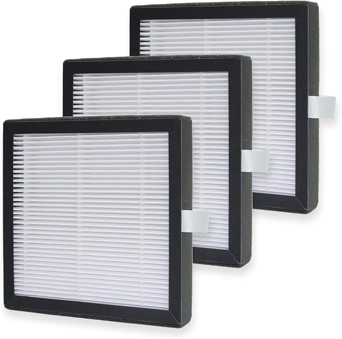 PUREBURG 3-Pack Replacement HEPA Filter Set Compatible with Afloia AQ8 Q8 & Honati Hysure Q7, Tenergy Sorbi 2-in-1 Dehumidifier (1000ML)