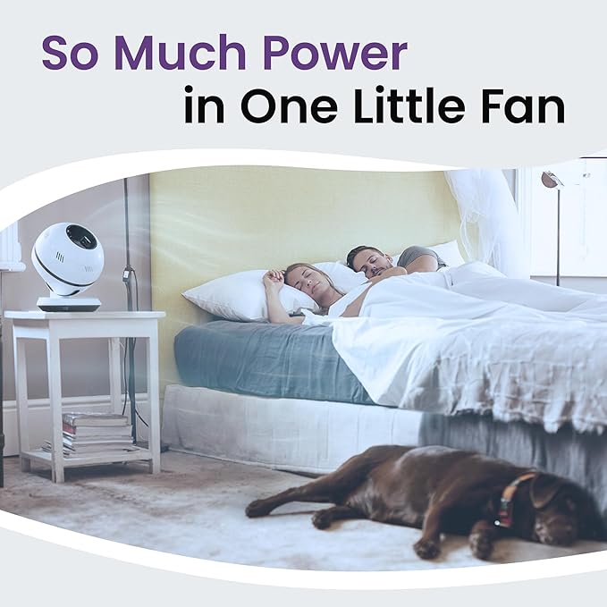 Greentech QT7 Bladeless Fan - Whisper Quiet Air Circulator - Safe Around Pets and Children